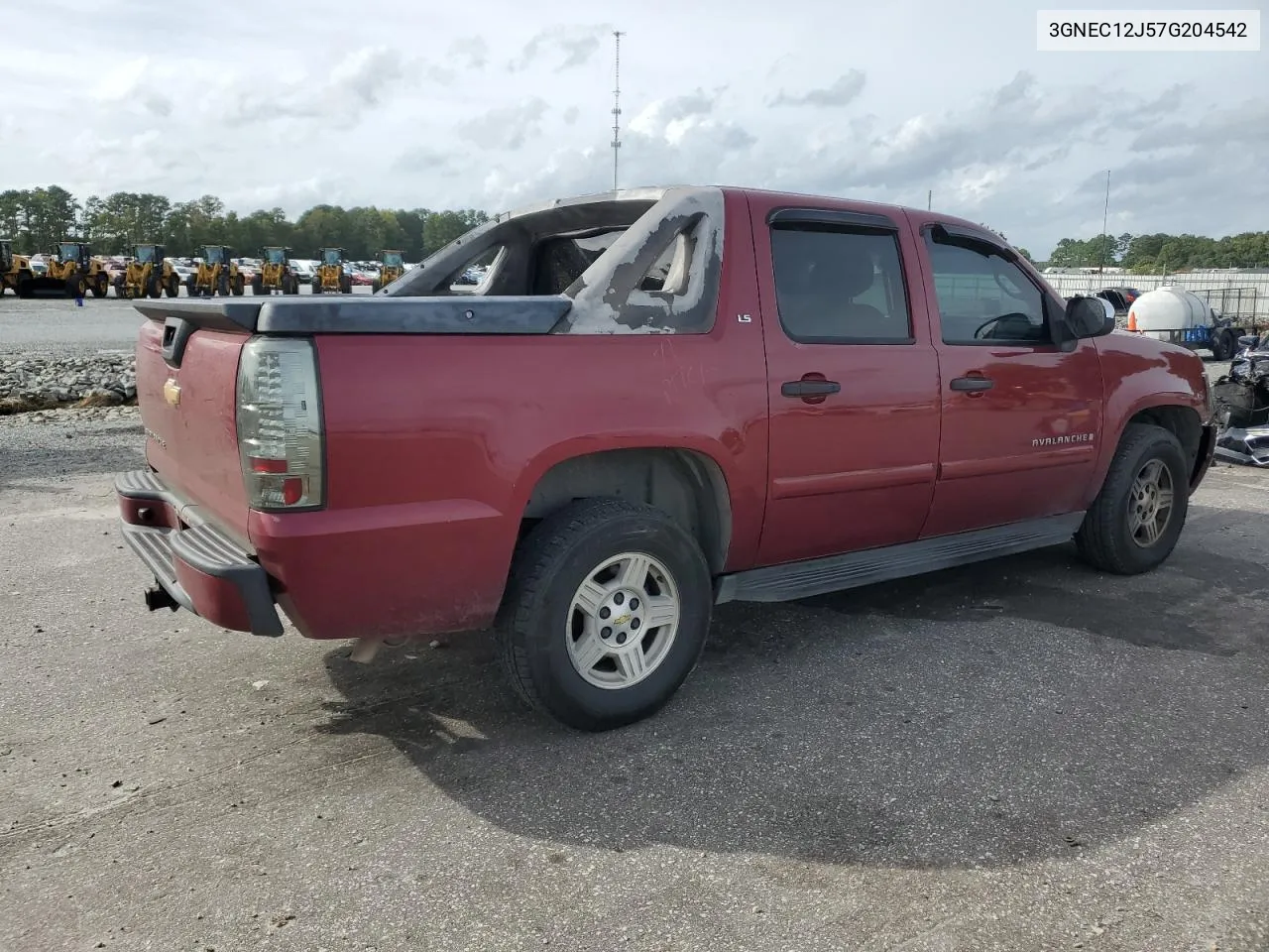 2007 Chevrolet Avalanche C1500 VIN: 3GNEC12J57G204542 Lot: 73218244