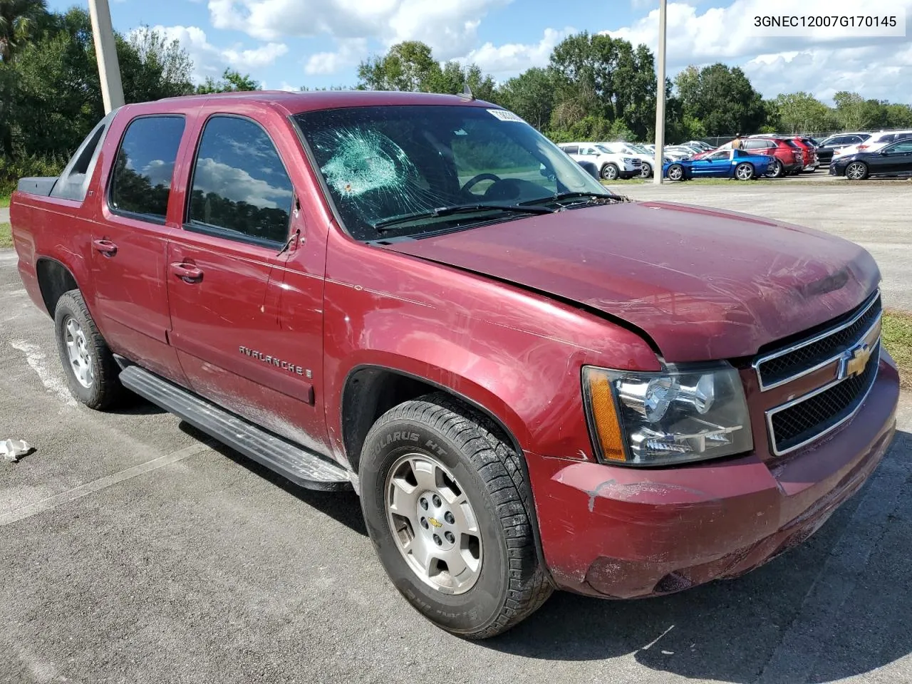 2007 Chevrolet Avalanche C1500 VIN: 3GNEC12007G170145 Lot: 73833004