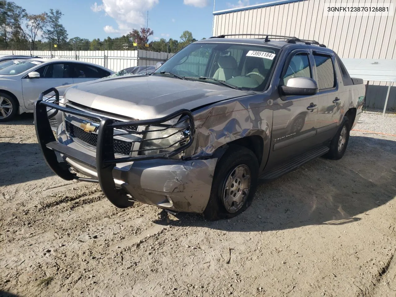 2007 Chevrolet Avalanche K1500 VIN: 3GNFK12387G126881 Lot: 73951184