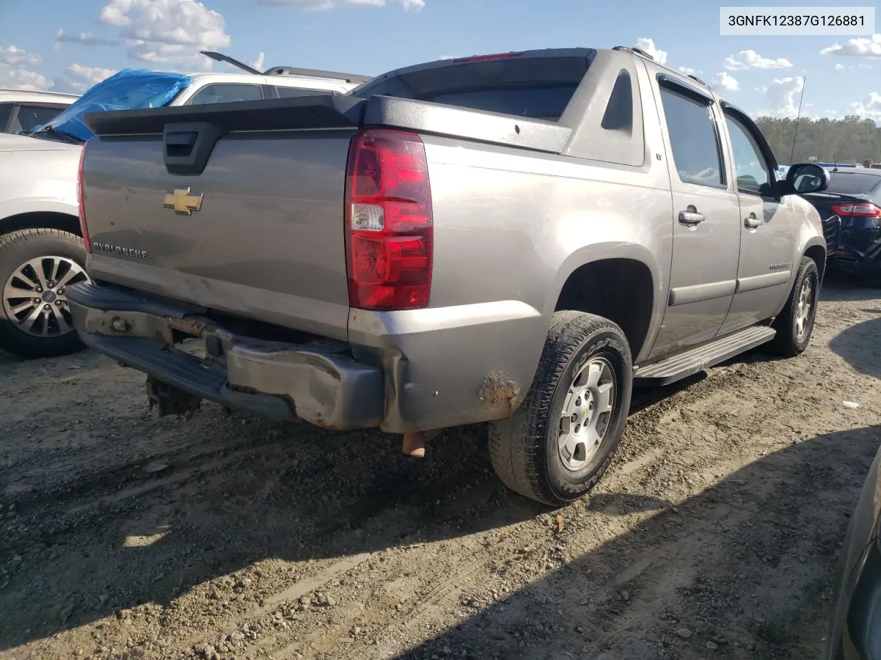 2007 Chevrolet Avalanche K1500 VIN: 3GNFK12387G126881 Lot: 73951184