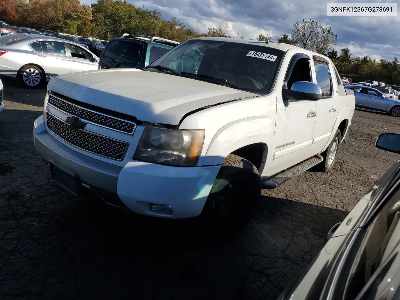 2007 Chevrolet Avalanche K1500 VIN: 3GNFK12367G278691 Lot: 75472144