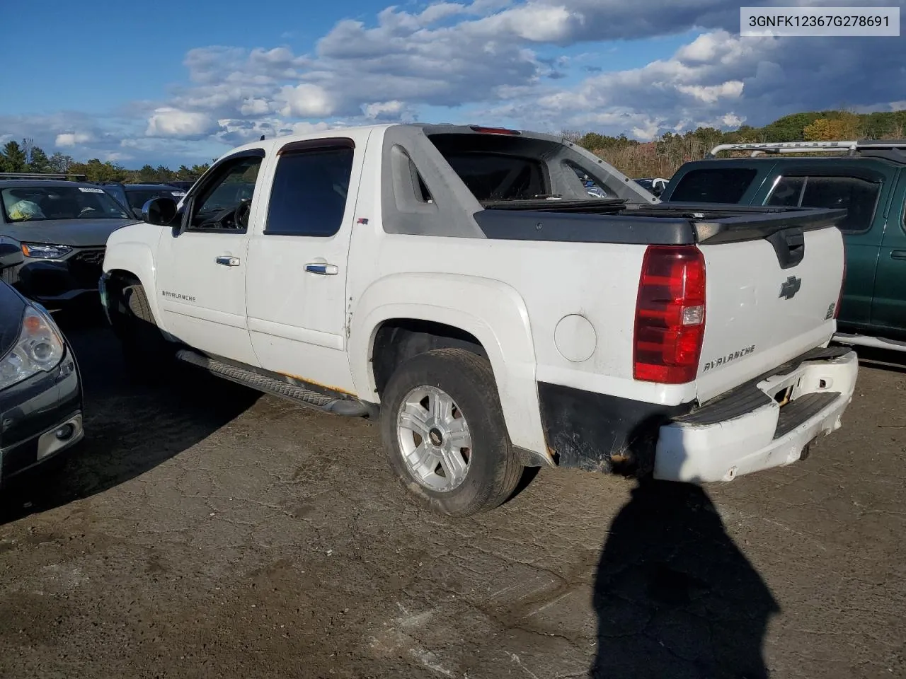 2007 Chevrolet Avalanche K1500 VIN: 3GNFK12367G278691 Lot: 75472144