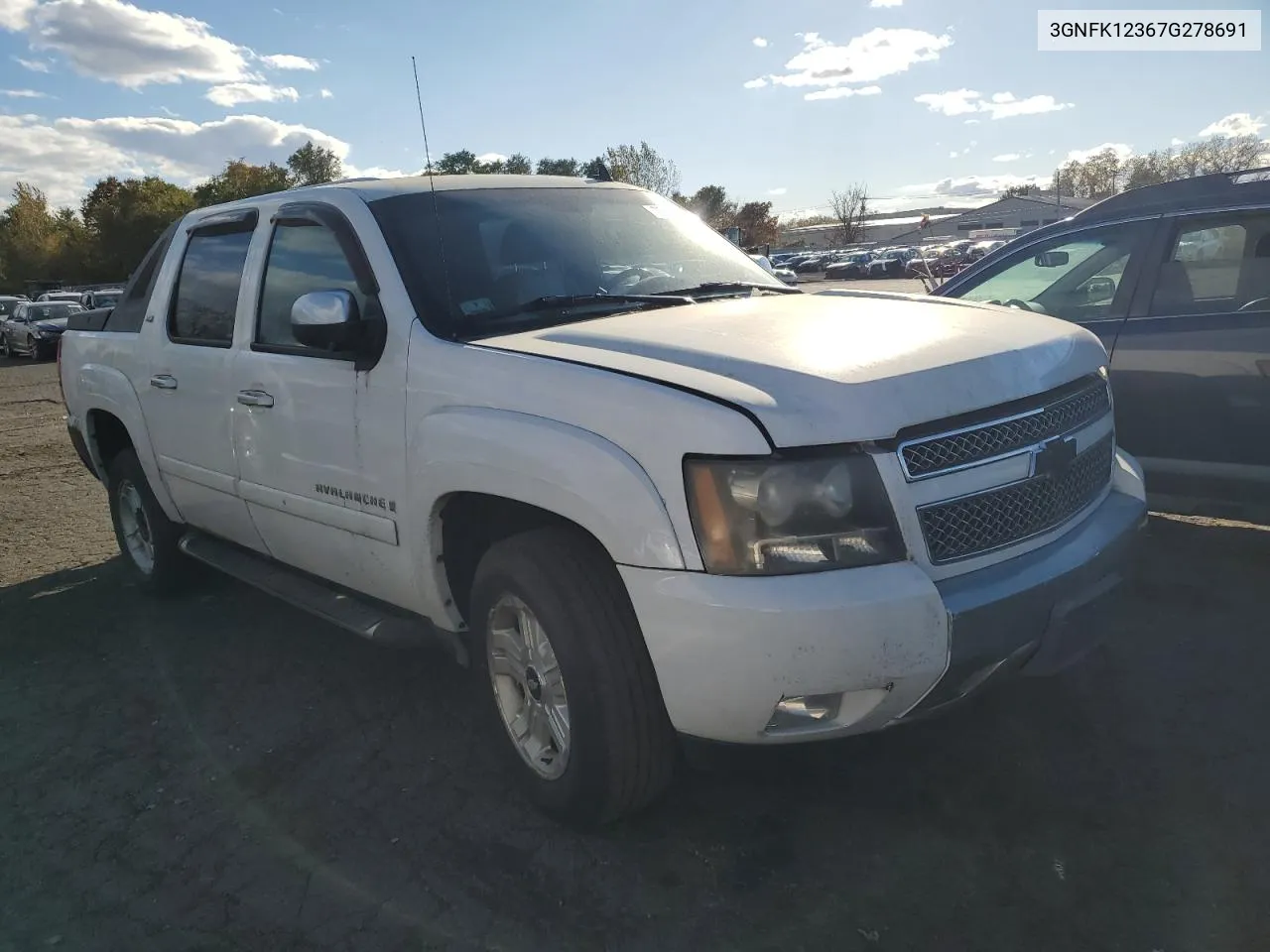 2007 Chevrolet Avalanche K1500 VIN: 3GNFK12367G278691 Lot: 75472144