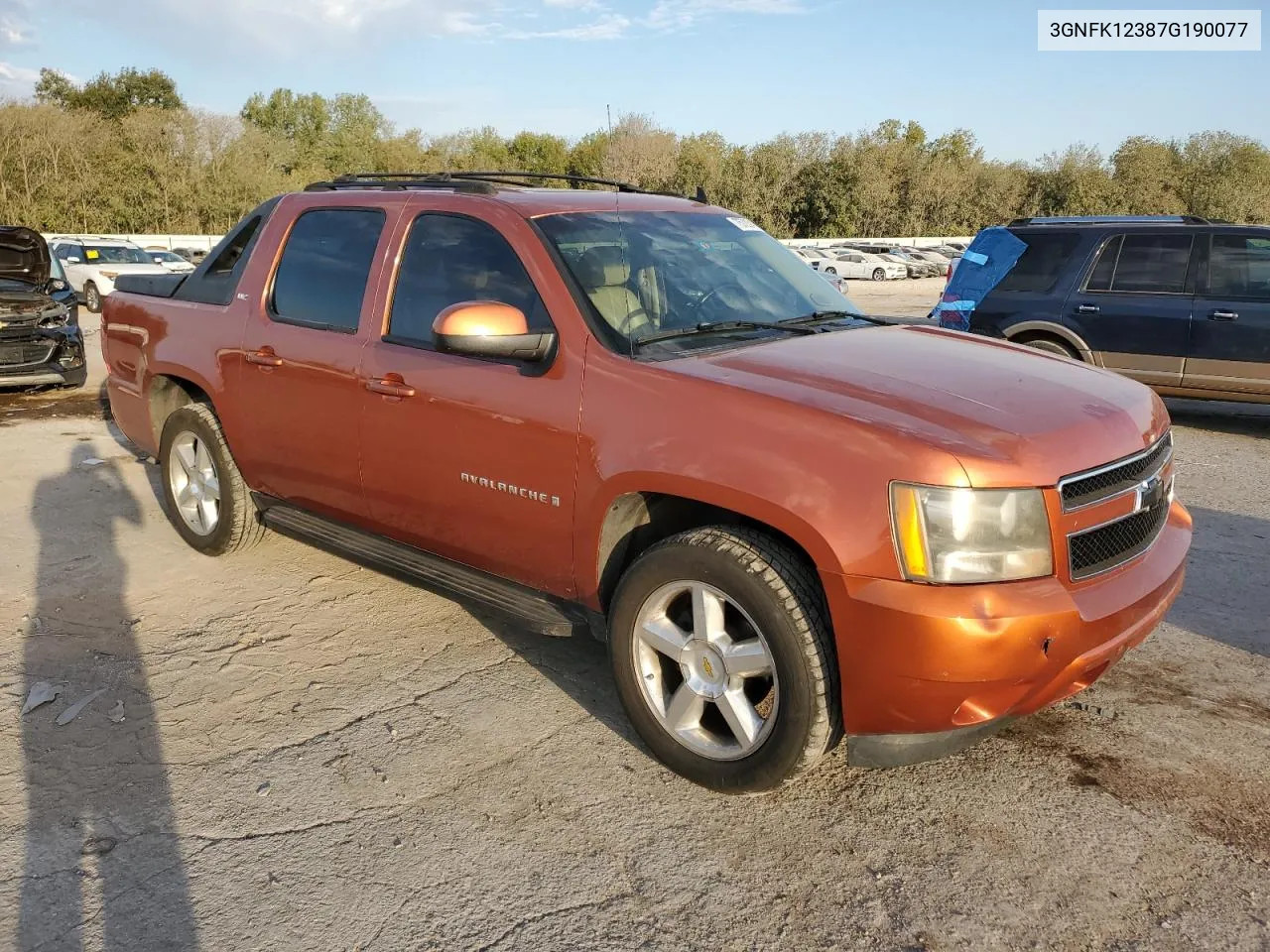 2007 Chevrolet Avalanche K1500 VIN: 3GNFK12387G190077 Lot: 75723414