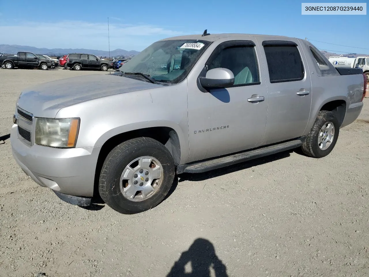 2007 Chevrolet Avalanche C1500 VIN: 3GNEC12087G239440 Lot: 76039554