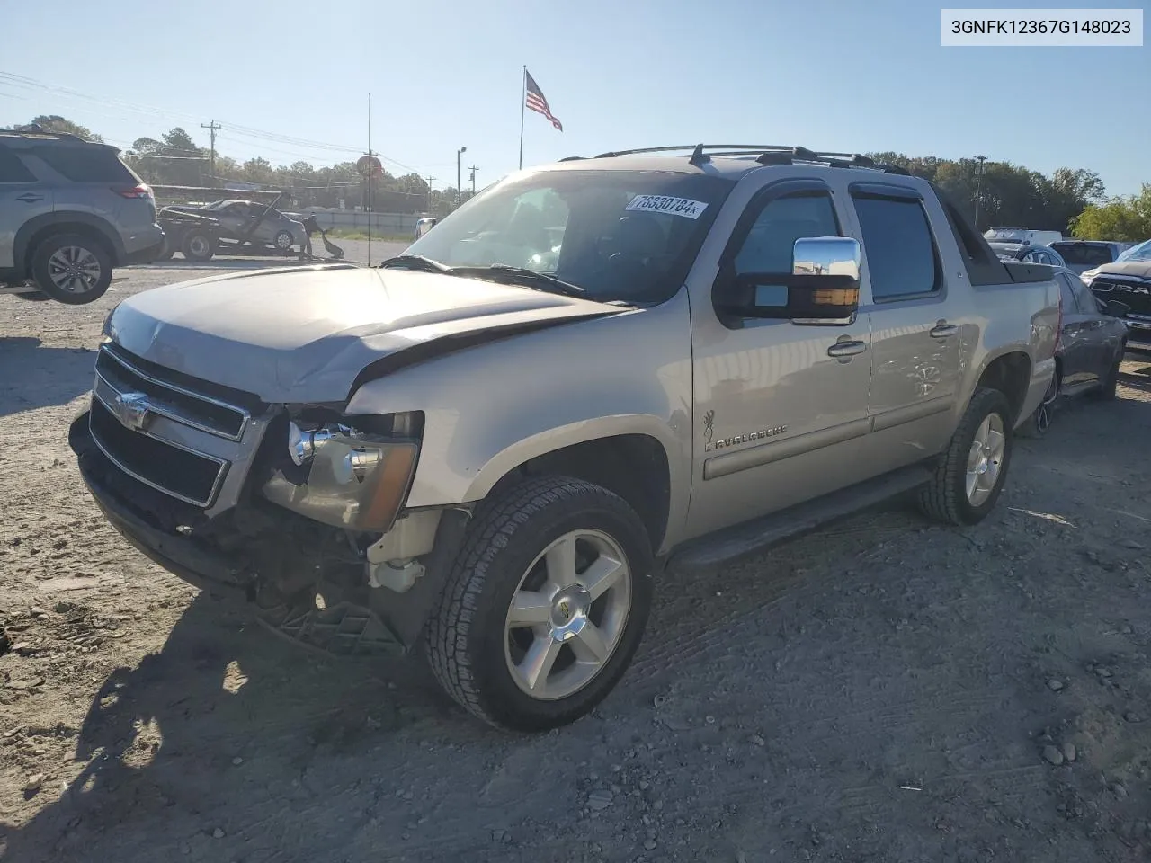 2007 Chevrolet Avalanche K1500 VIN: 3GNFK12367G148023 Lot: 76330784