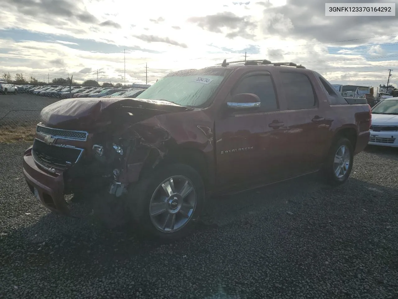 2007 Chevrolet Avalanche K1500 VIN: 3GNFK12337G164292 Lot: 76364784