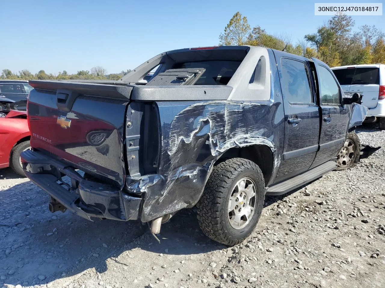 2007 Chevrolet Avalanche C1500 VIN: 3GNEC12J47G184817 Lot: 76519394