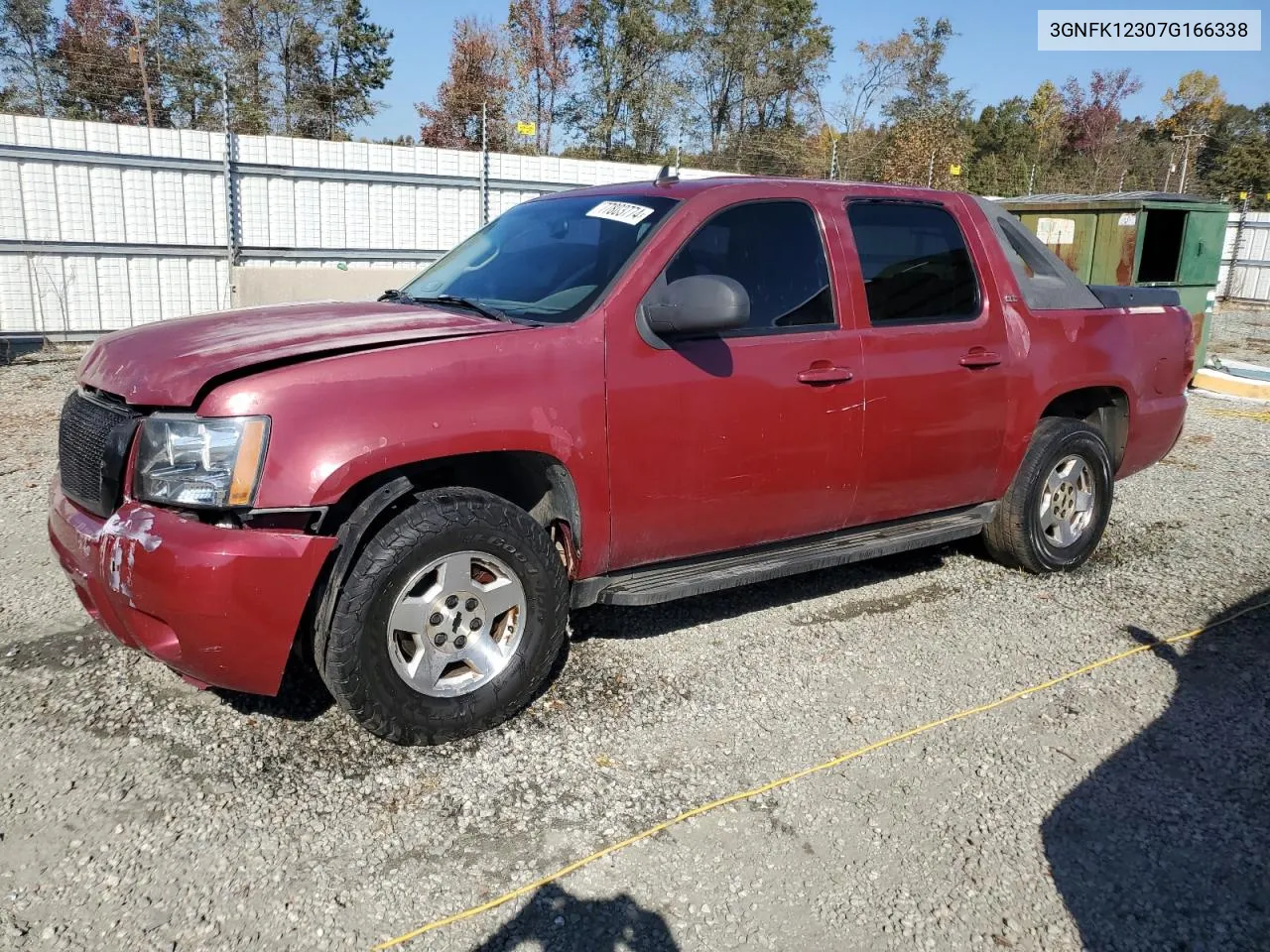 2007 Chevrolet Avalanche K1500 VIN: 3GNFK12307G166338 Lot: 77803774