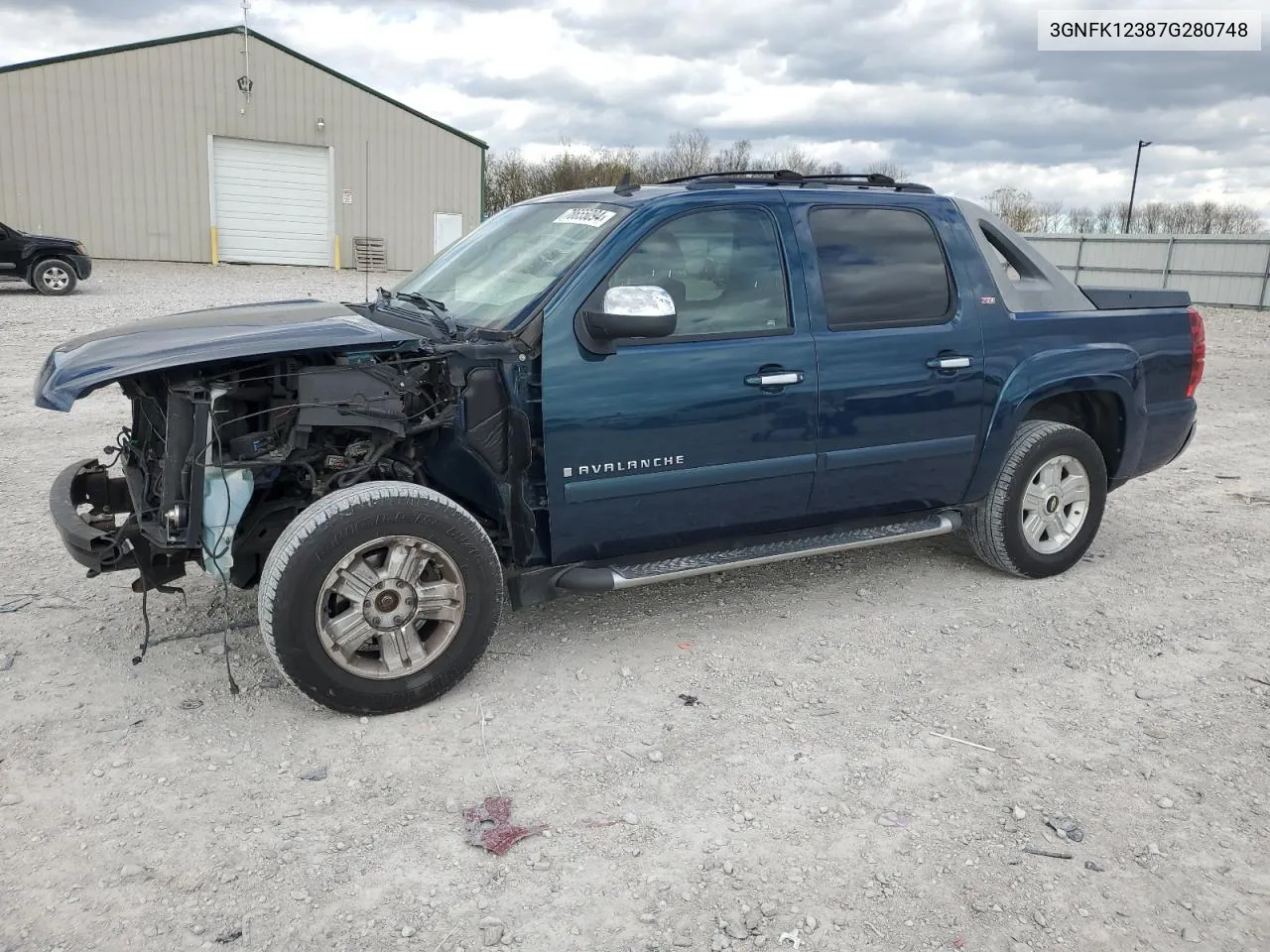 2007 Chevrolet Avalanche K1500 VIN: 3GNFK12387G280748 Lot: 78655094