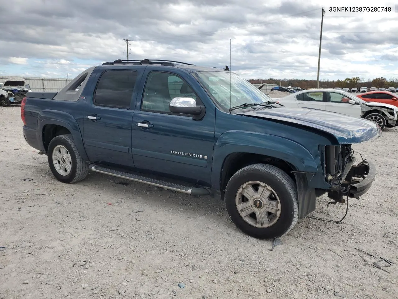 2007 Chevrolet Avalanche K1500 VIN: 3GNFK12387G280748 Lot: 78655094