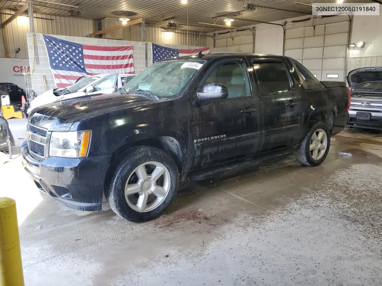 2008 Chevrolet Avalanche C1500 VIN: 3GNEC12008G191840 Lot: 71584094