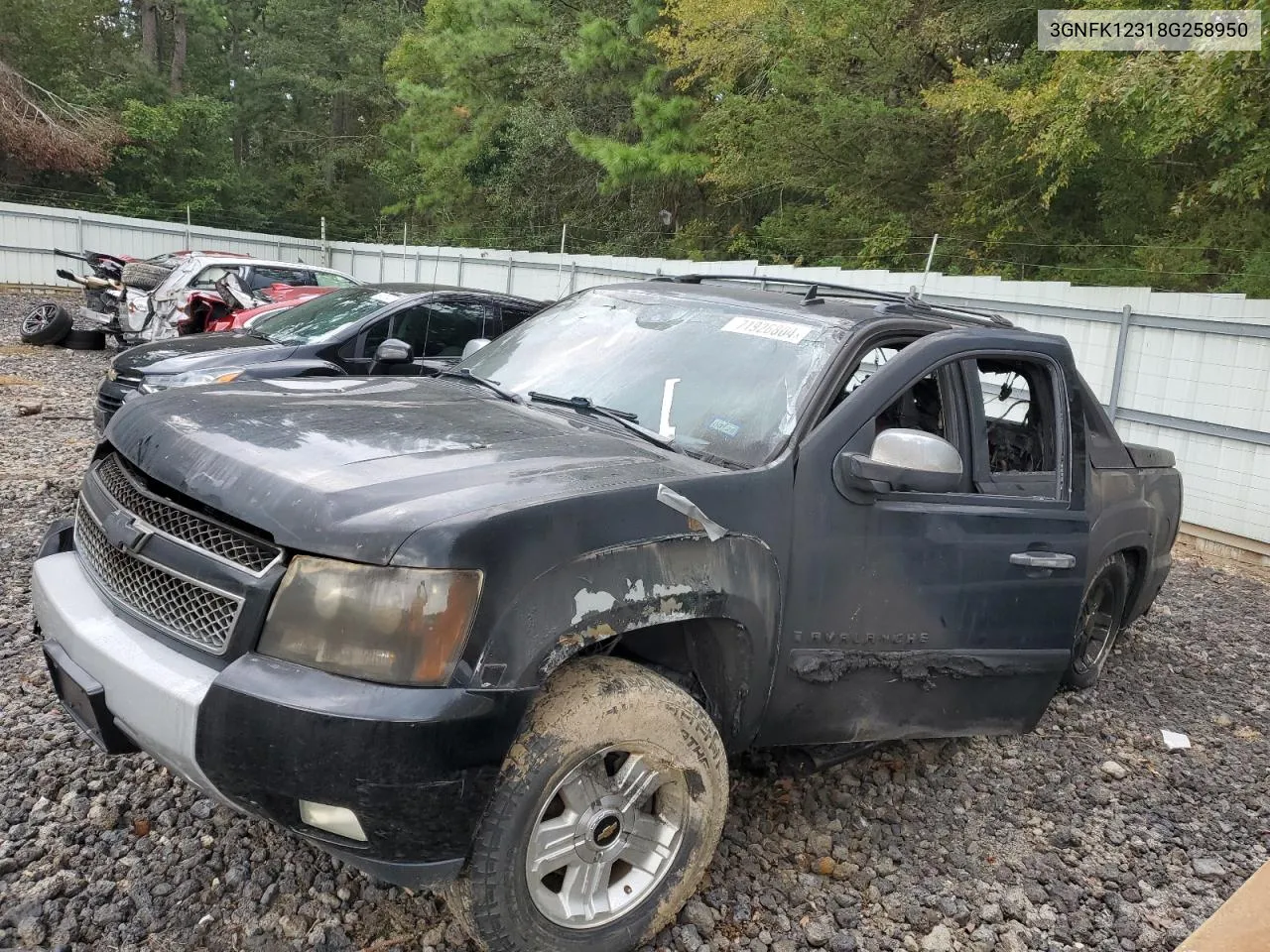 2008 Chevrolet Avalanche K1500 VIN: 3GNFK12318G258950 Lot: 71926804