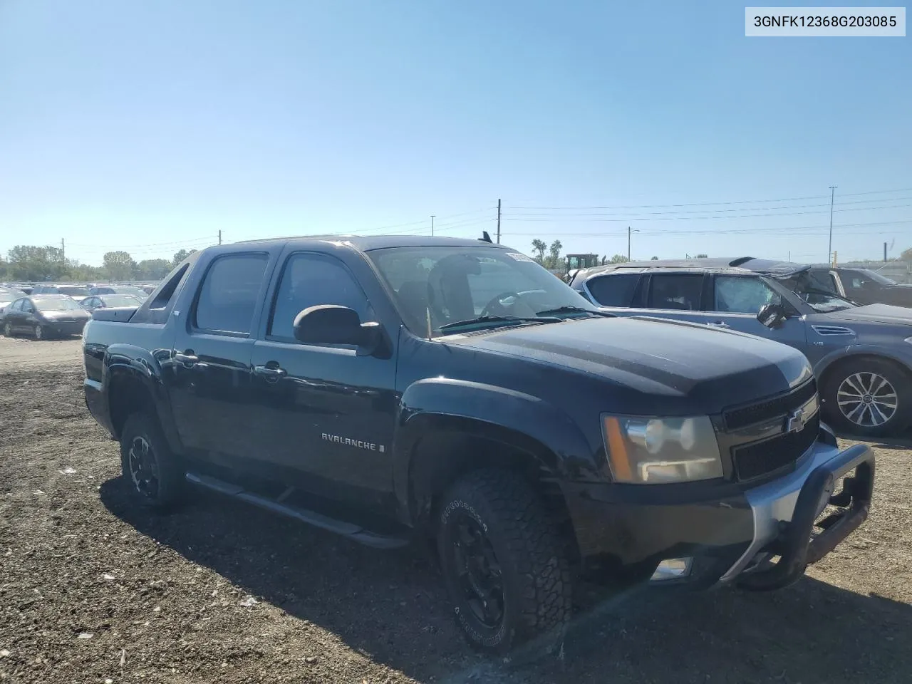 2008 Chevrolet Avalanche K1500 VIN: 3GNFK12368G203085 Lot: 73141504