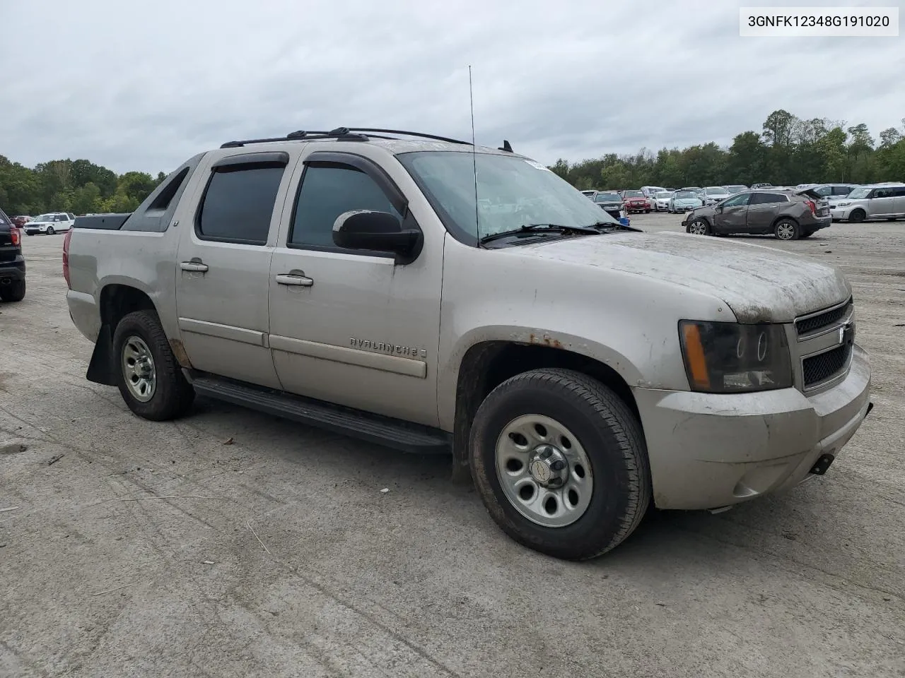 2008 Chevrolet Avalanche K1500 VIN: 3GNFK12348G191020 Lot: 73548804