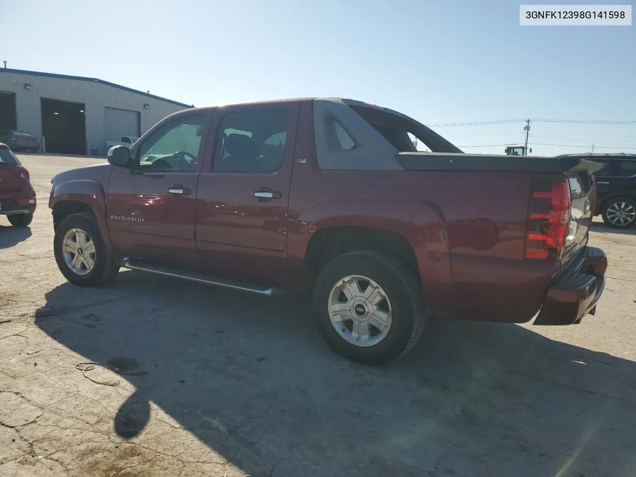 2008 Chevrolet Avalanche K1500 VIN: 3GNFK12398G141598 Lot: 74060954