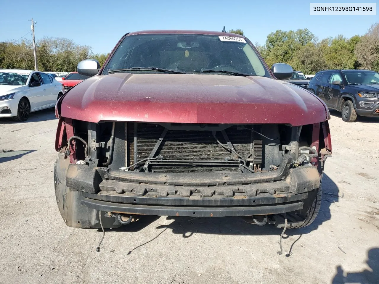 2008 Chevrolet Avalanche K1500 VIN: 3GNFK12398G141598 Lot: 74060954