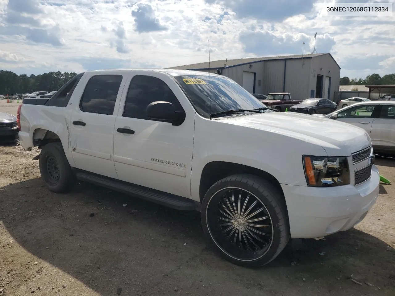 2008 Chevrolet Avalanche C1500 VIN: 3GNEC12068G112834 Lot: 74538904