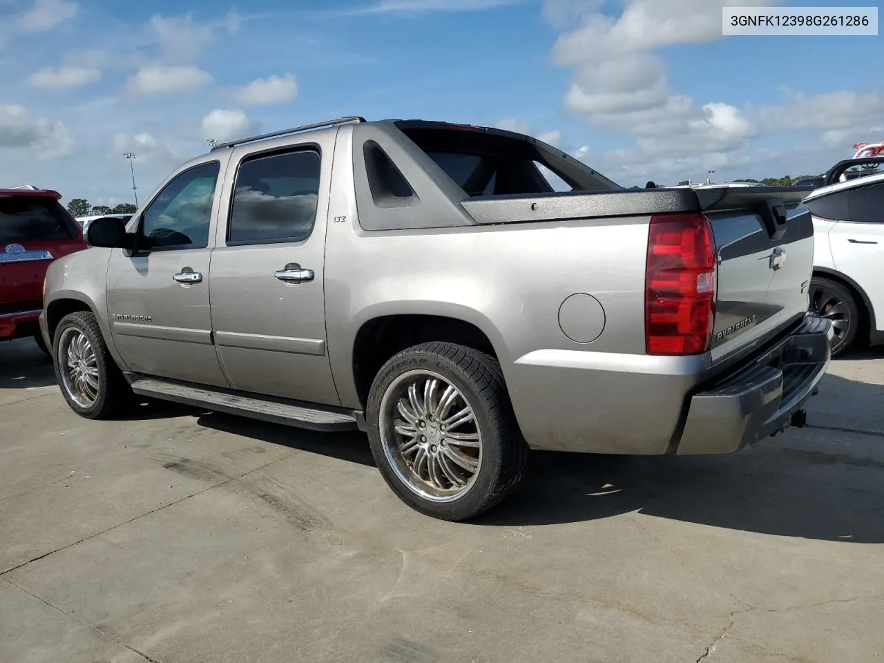 2008 Chevrolet Avalanche K1500 VIN: 3GNFK12398G261286 Lot: 75124334