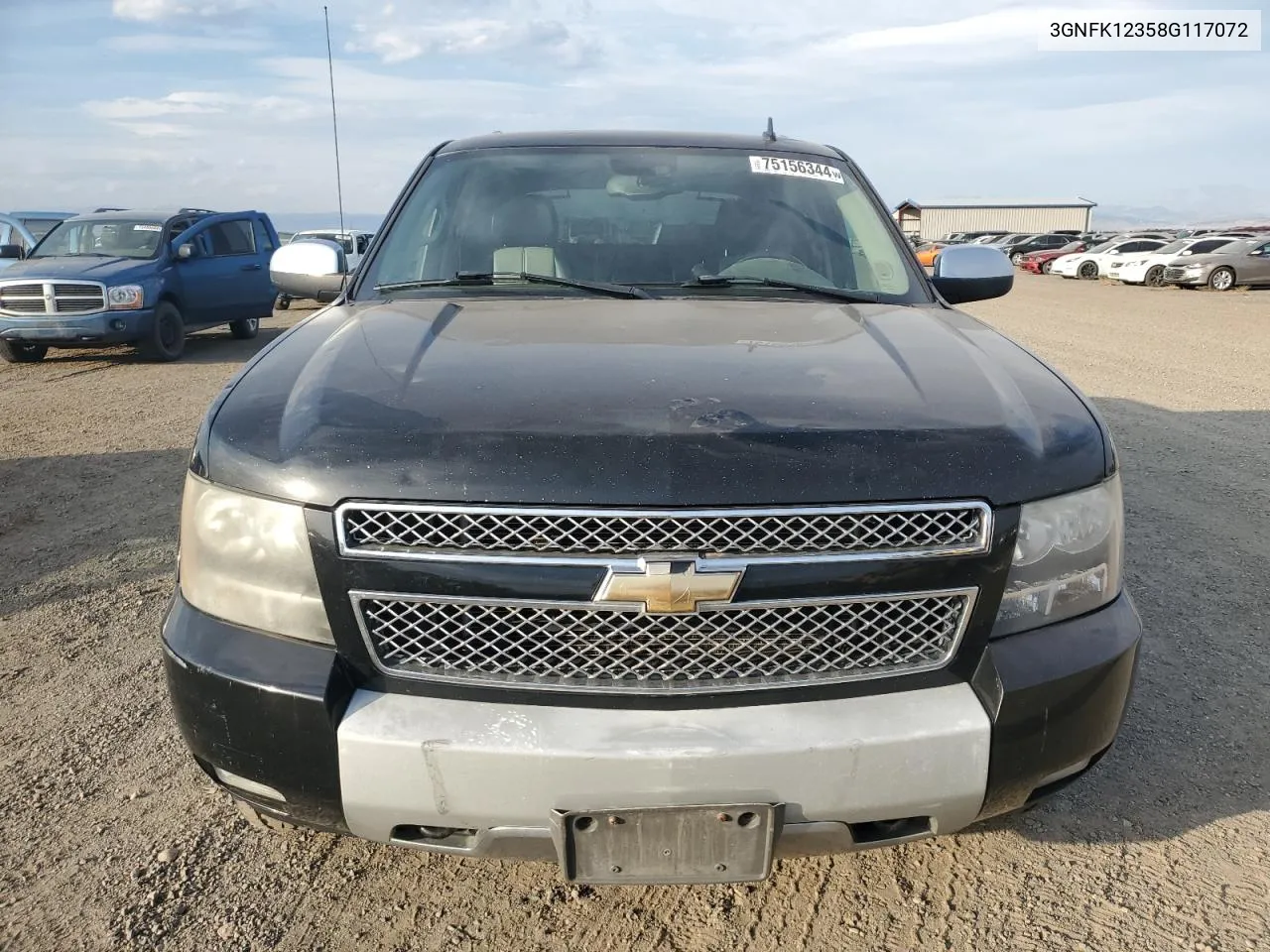 2008 Chevrolet Avalanche K1500 VIN: 3GNFK12358G117072 Lot: 75156344