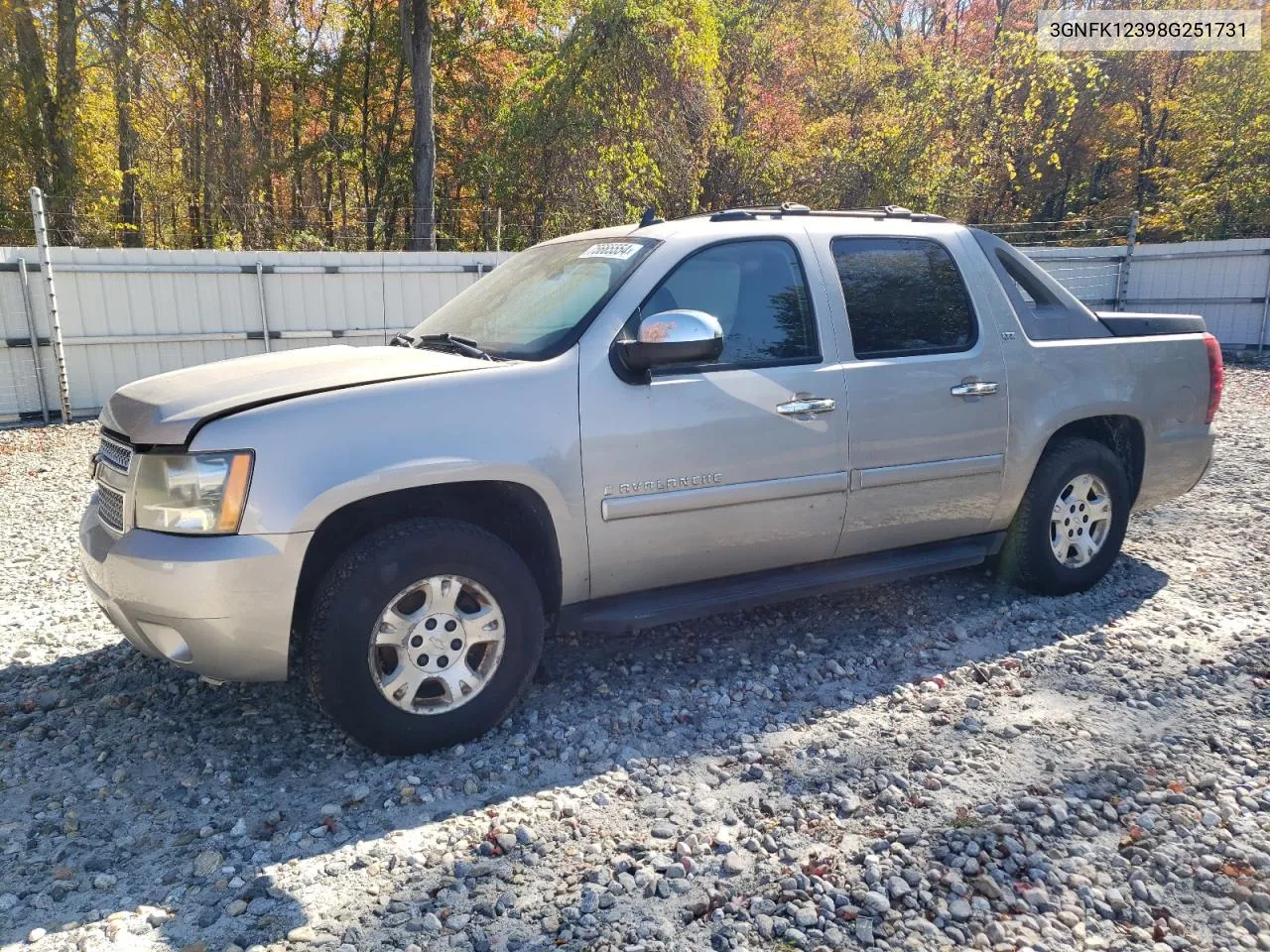 2008 Chevrolet Avalanche K1500 VIN: 3GNFK12398G251731 Lot: 75665554