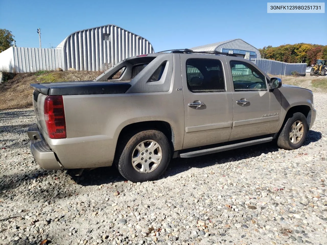 2008 Chevrolet Avalanche K1500 VIN: 3GNFK12398G251731 Lot: 75665554