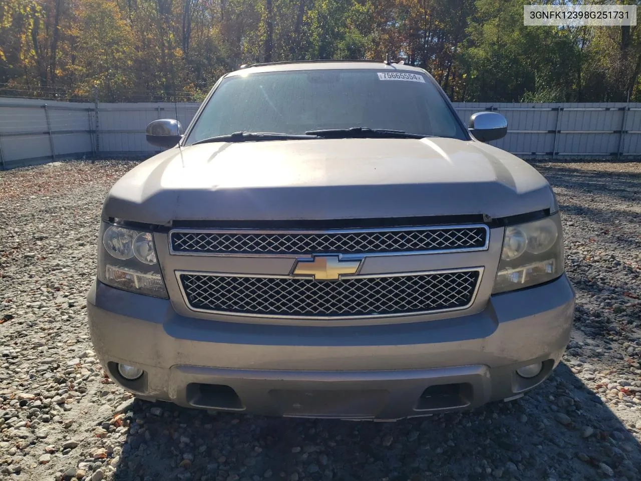 2008 Chevrolet Avalanche K1500 VIN: 3GNFK12398G251731 Lot: 75665554