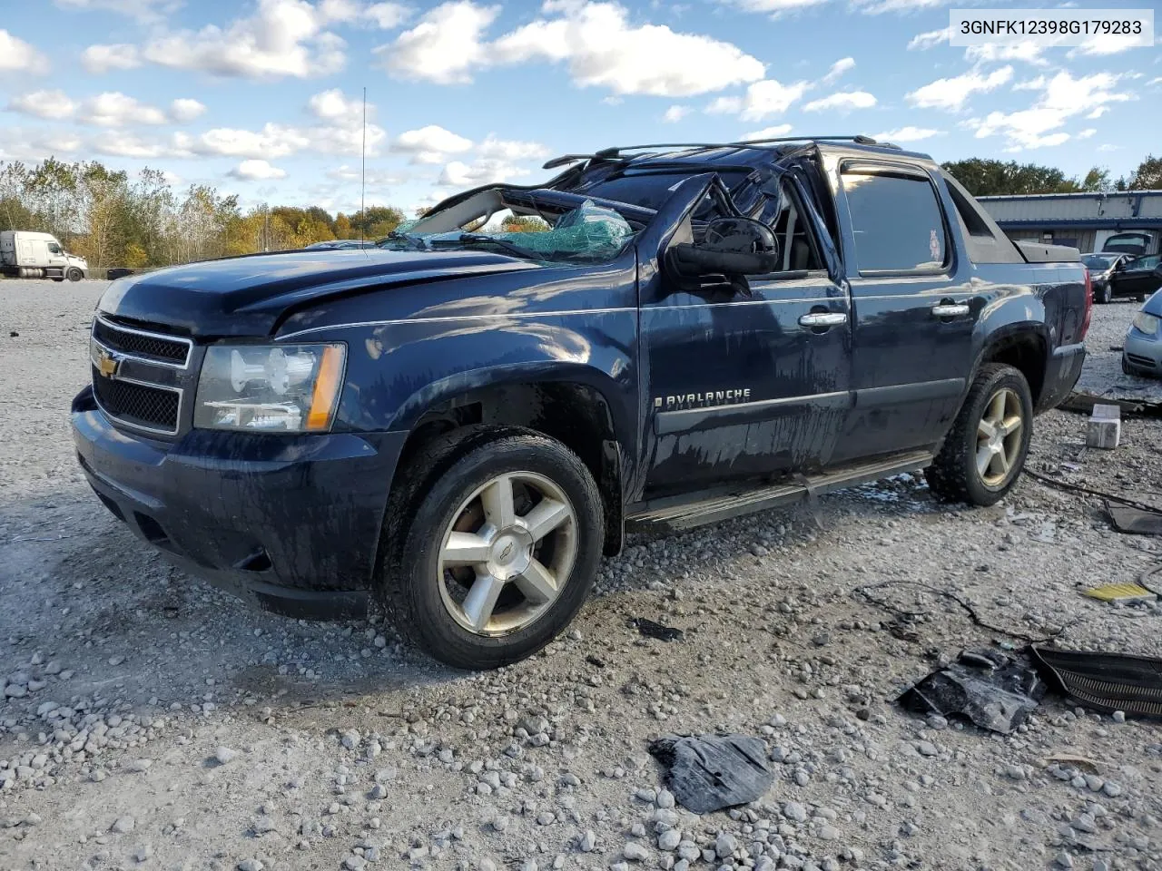 2008 Chevrolet Avalanche K1500 VIN: 3GNFK12398G179283 Lot: 75812784