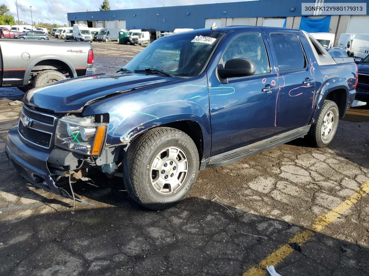 2008 Chevrolet Avalanche K1500 VIN: 3GNFK12Y98G179313 Lot: 76077504