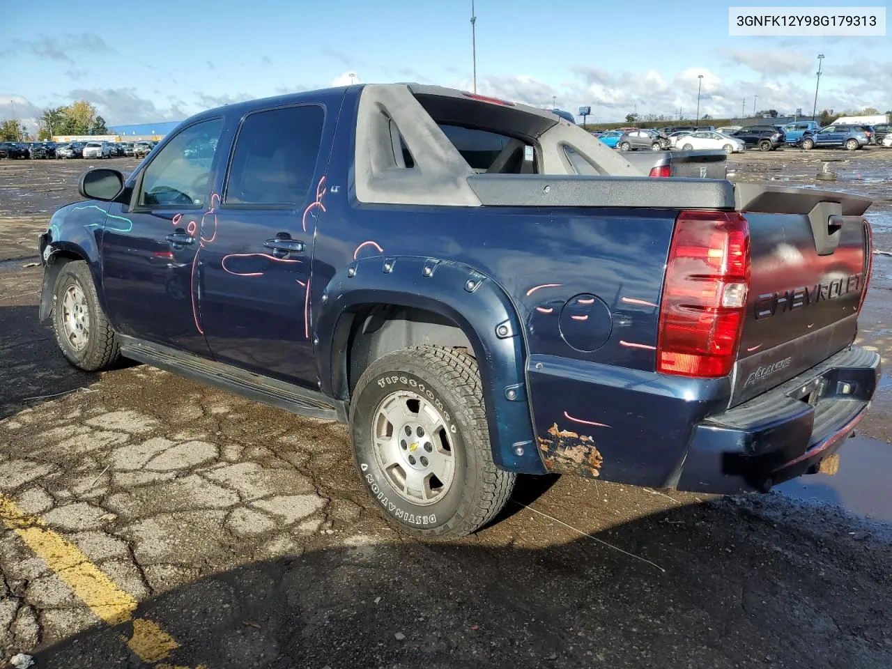 2008 Chevrolet Avalanche K1500 VIN: 3GNFK12Y98G179313 Lot: 76077504