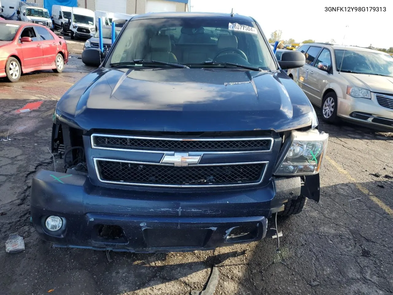 2008 Chevrolet Avalanche K1500 VIN: 3GNFK12Y98G179313 Lot: 76077504