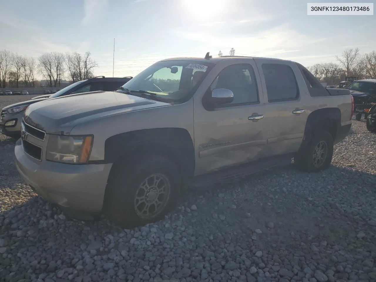 2008 Chevrolet Avalanche K1500 VIN: 3GNFK12348G173486 Lot: 78384554