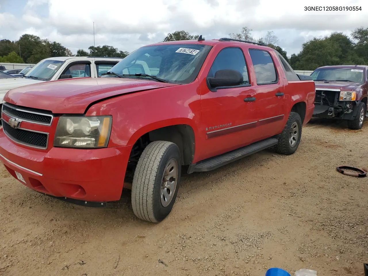 2008 Chevrolet Avalanche C1500 VIN: 3GNEC12058G190554 Lot: 78794814