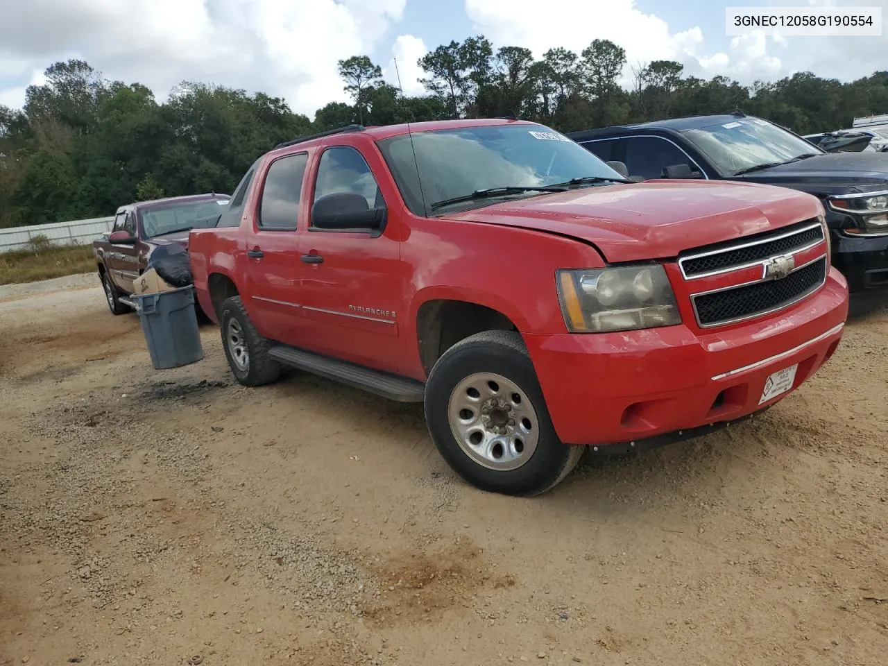 2008 Chevrolet Avalanche C1500 VIN: 3GNEC12058G190554 Lot: 78794814