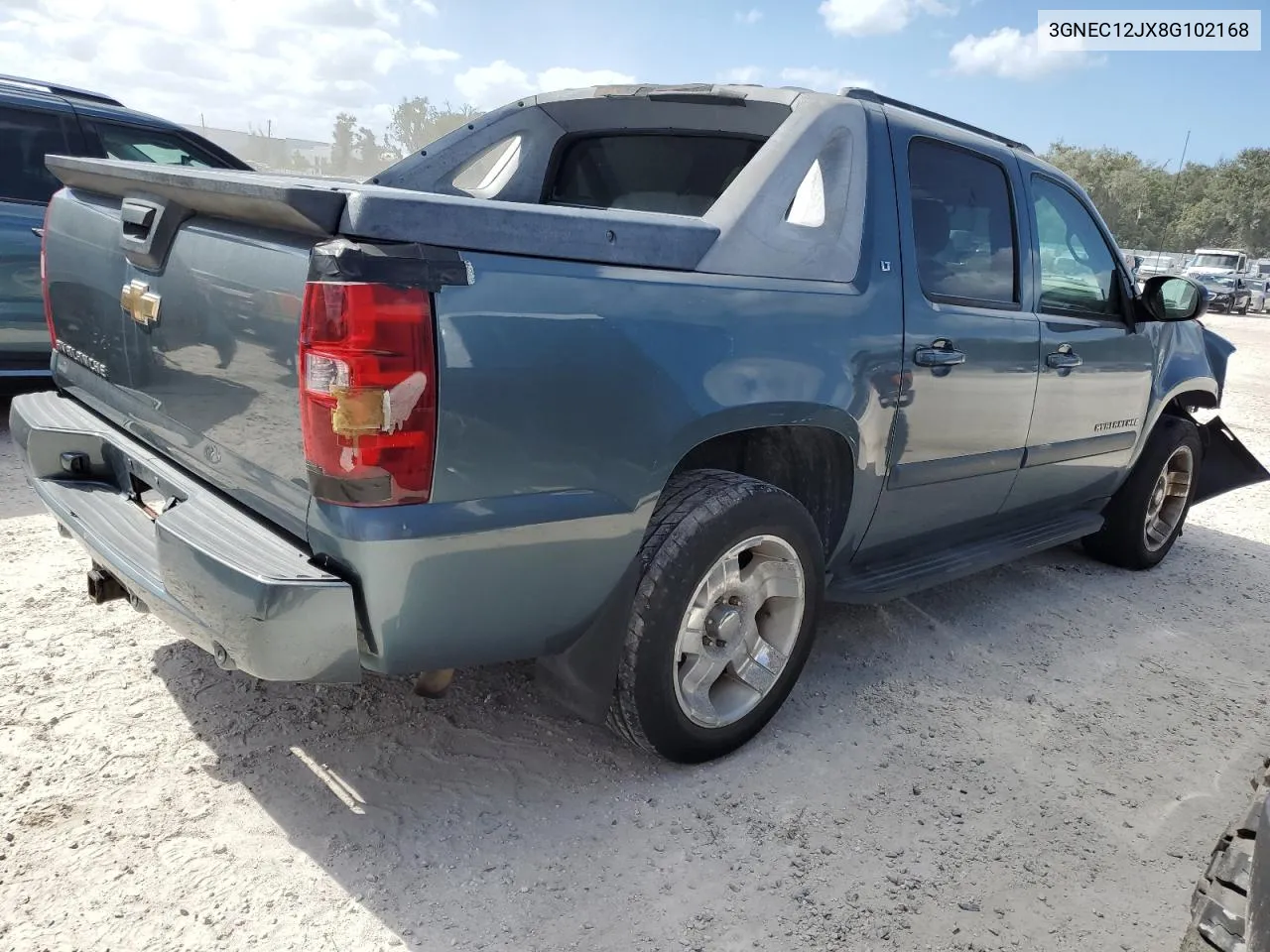 2008 Chevrolet Avalanche C1500 VIN: 3GNEC12JX8G102168 Lot: 78818614