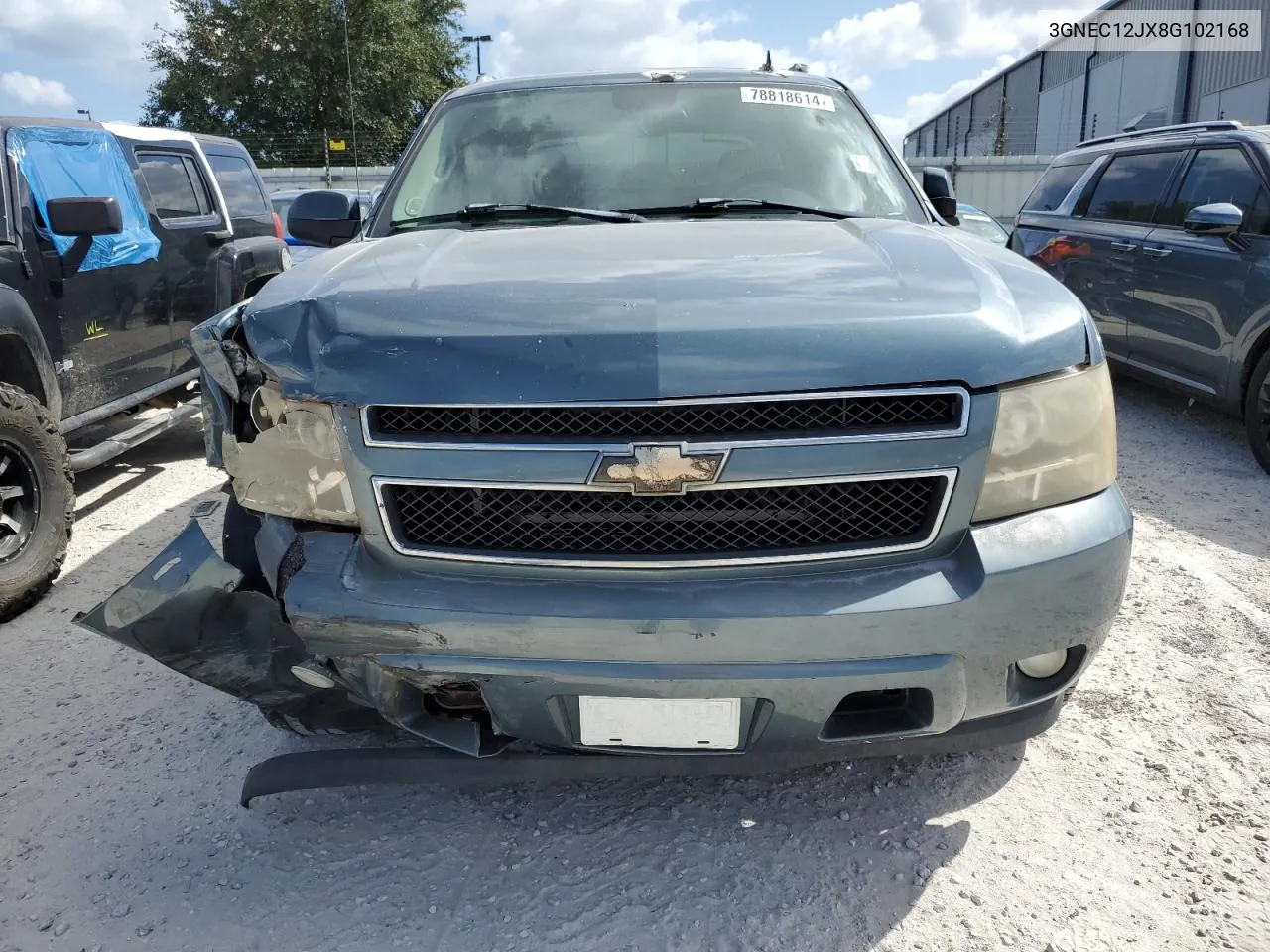 2008 Chevrolet Avalanche C1500 VIN: 3GNEC12JX8G102168 Lot: 78818614