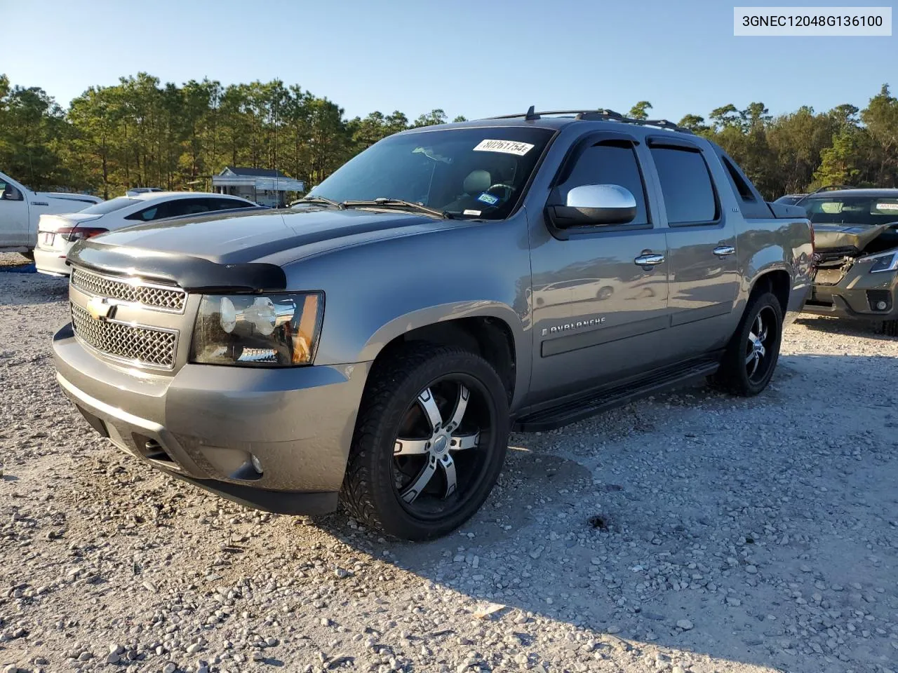 2008 Chevrolet Avalanche C1500 VIN: 3GNEC12048G136100 Lot: 80261754