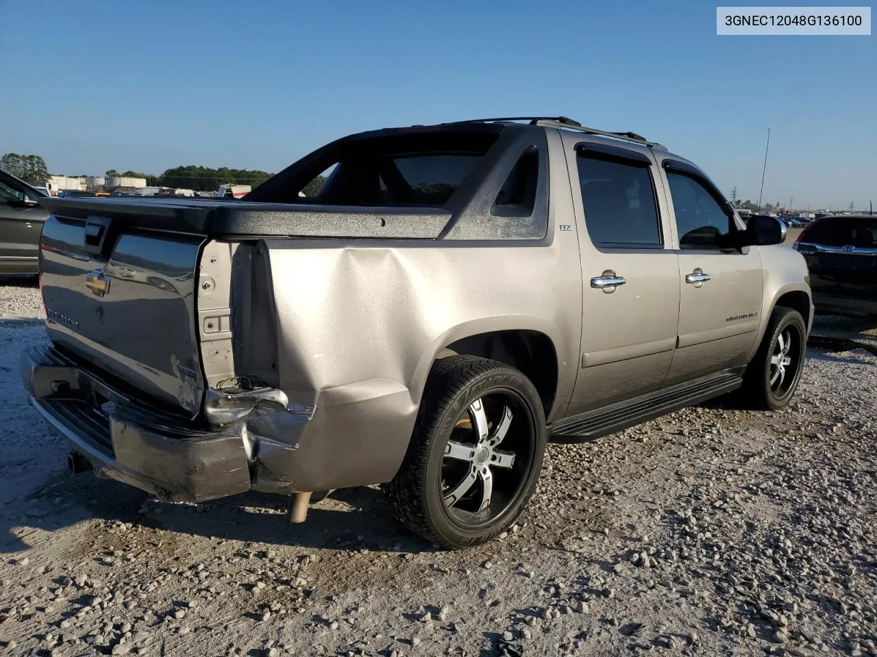 2008 Chevrolet Avalanche C1500 VIN: 3GNEC12048G136100 Lot: 80261754