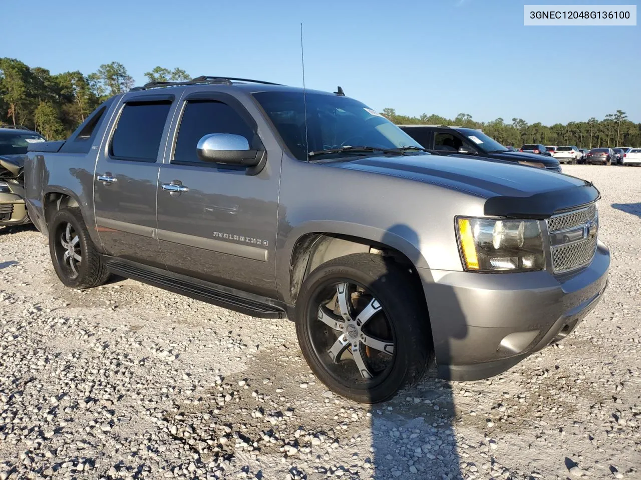 2008 Chevrolet Avalanche C1500 VIN: 3GNEC12048G136100 Lot: 80261754