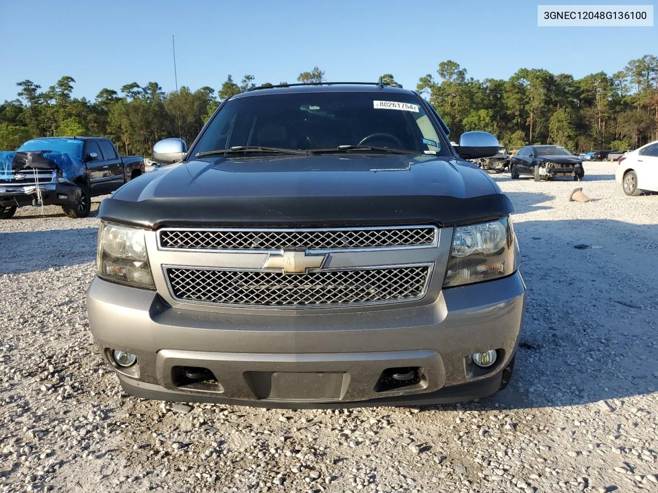 2008 Chevrolet Avalanche C1500 VIN: 3GNEC12048G136100 Lot: 80261754