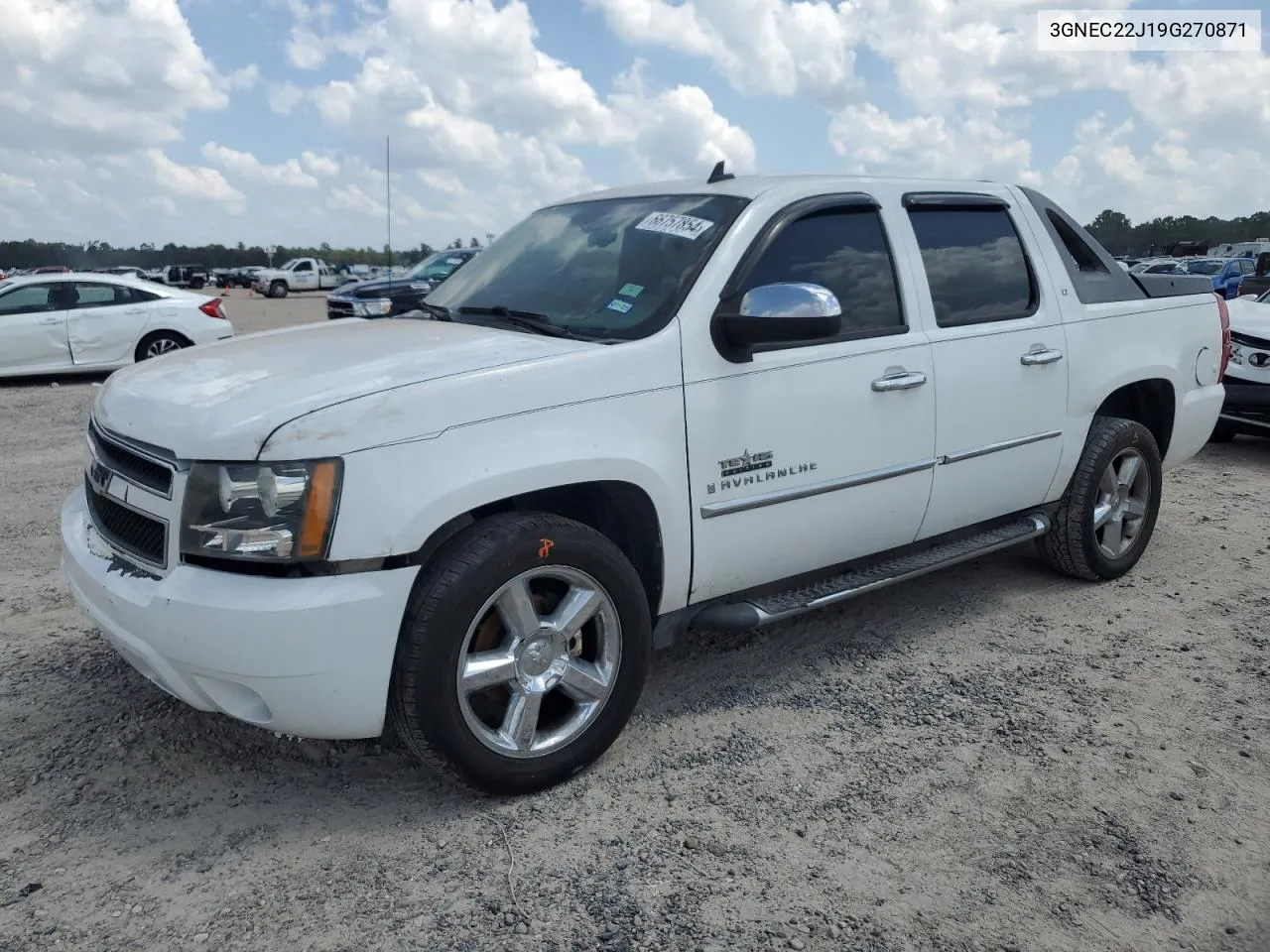 2009 Chevrolet Avalanche C1500 Lt VIN: 3GNEC22J19G270871 Lot: 66757854