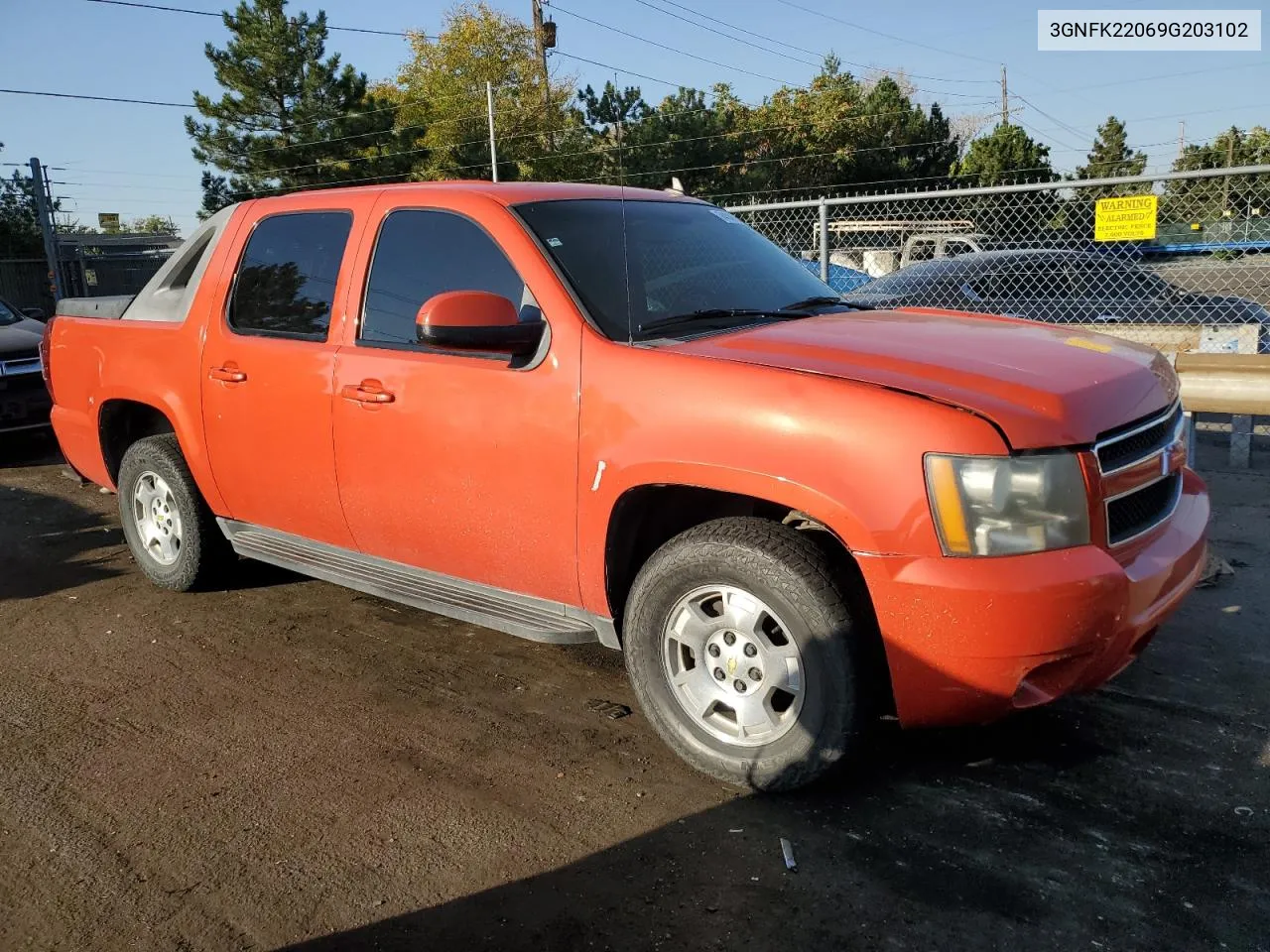 2009 Chevrolet Avalanche K1500 Lt VIN: 3GNFK22069G203102 Lot: 74141654