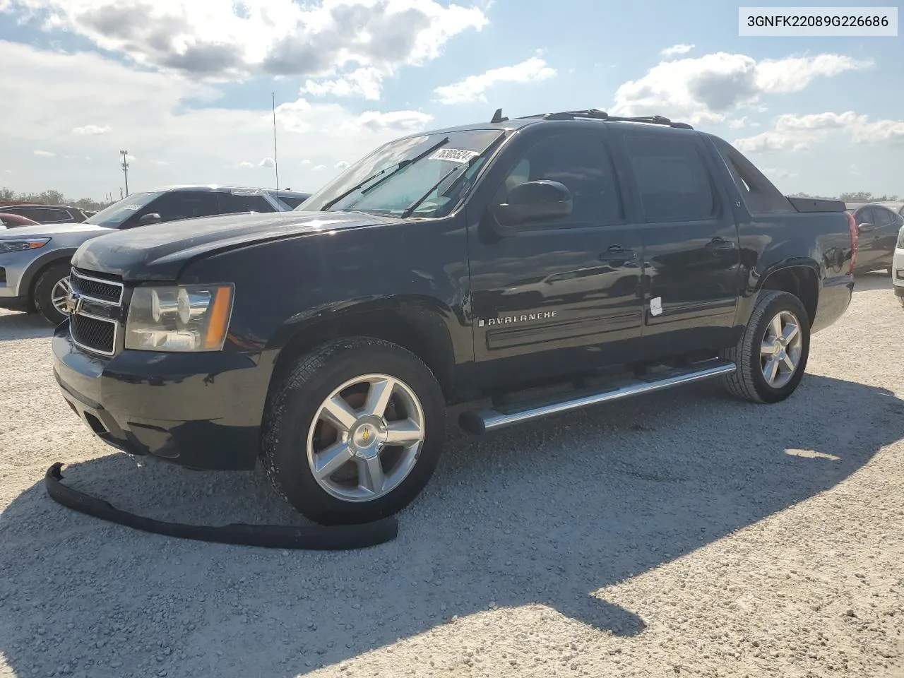 2009 Chevrolet Avalanche K1500 Lt VIN: 3GNFK22089G226686 Lot: 76305524