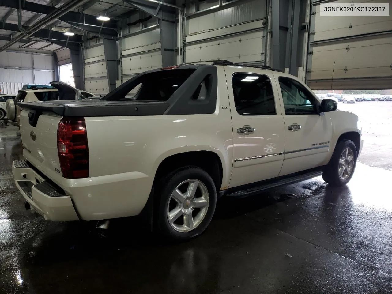 2009 Chevrolet Avalanche K1500 Ltz VIN: 3GNFK32049G172387 Lot: 77347054