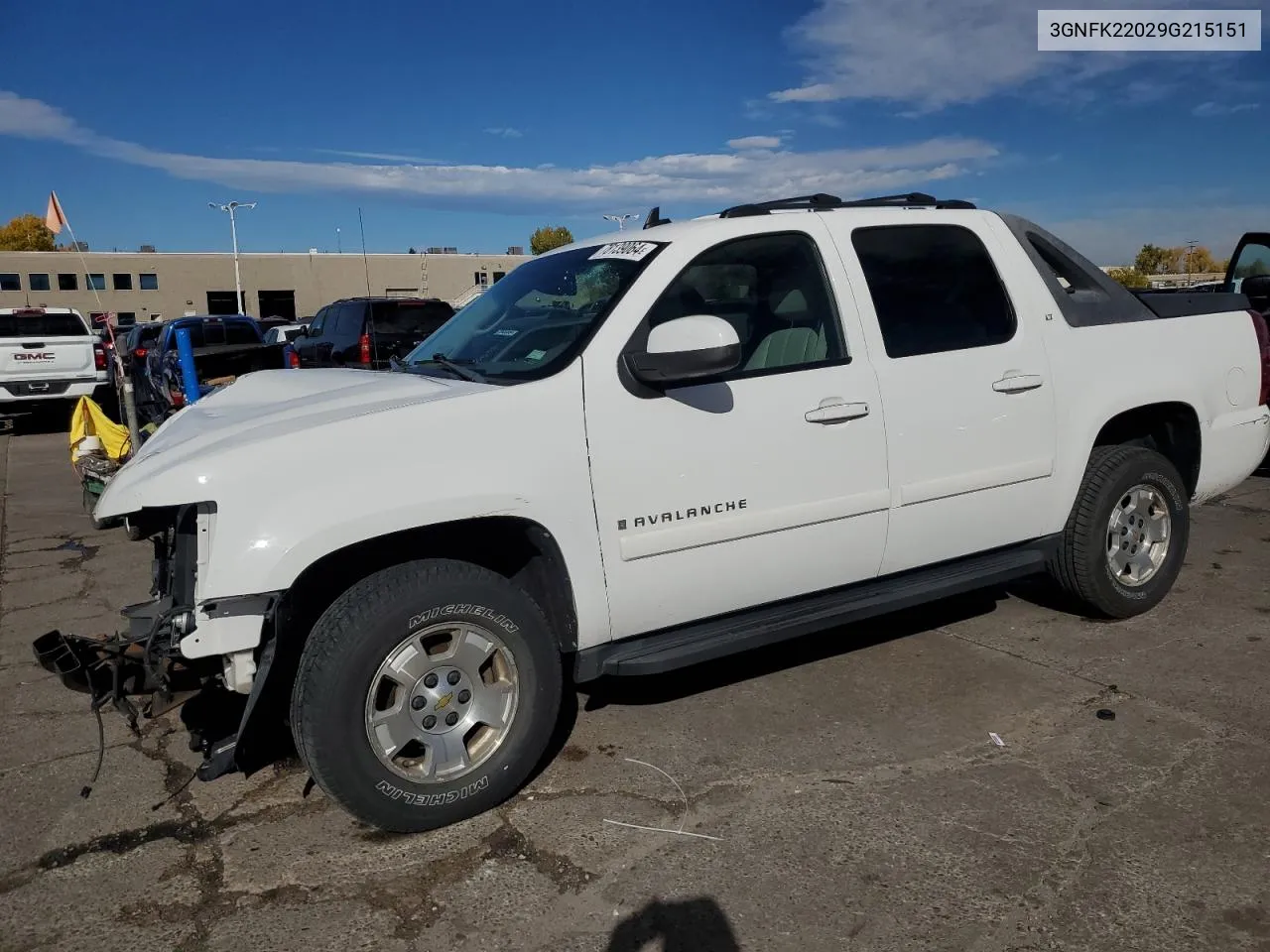 2009 Chevrolet Avalanche K1500 Lt VIN: 3GNFK22029G215151 Lot: 78139064