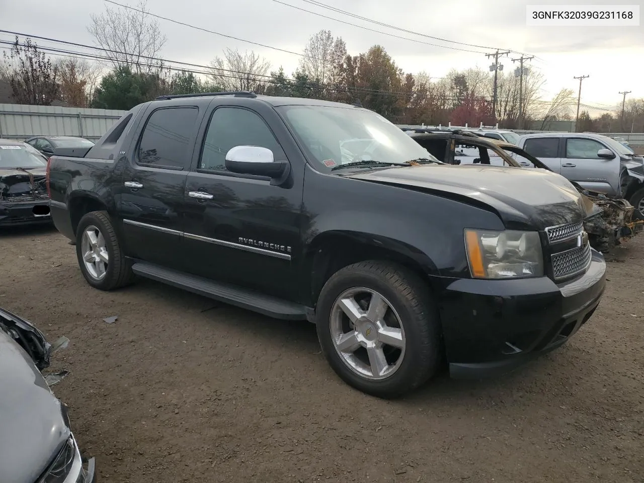 2009 Chevrolet Avalanche K1500 Ltz VIN: 3GNFK32039G231168 Lot: 79016994