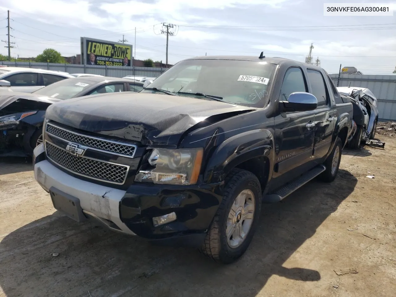 2010 Chevrolet Avalanche Lt VIN: 3GNVKFE06AG300481 Lot: 57050624