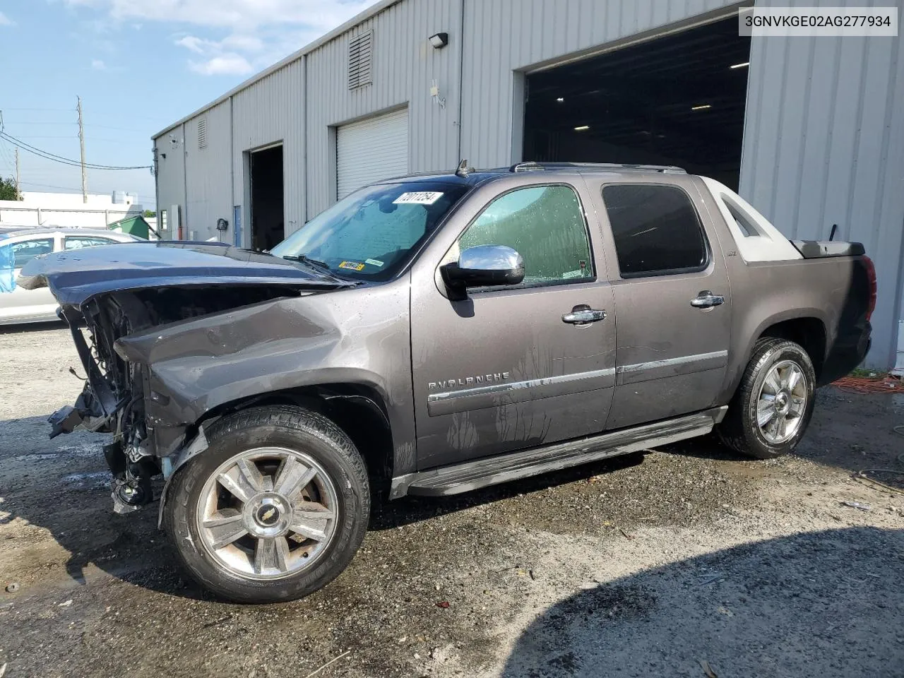 2010 Chevrolet Avalanche Ltz VIN: 3GNVKGE02AG277934 Lot: 72011254