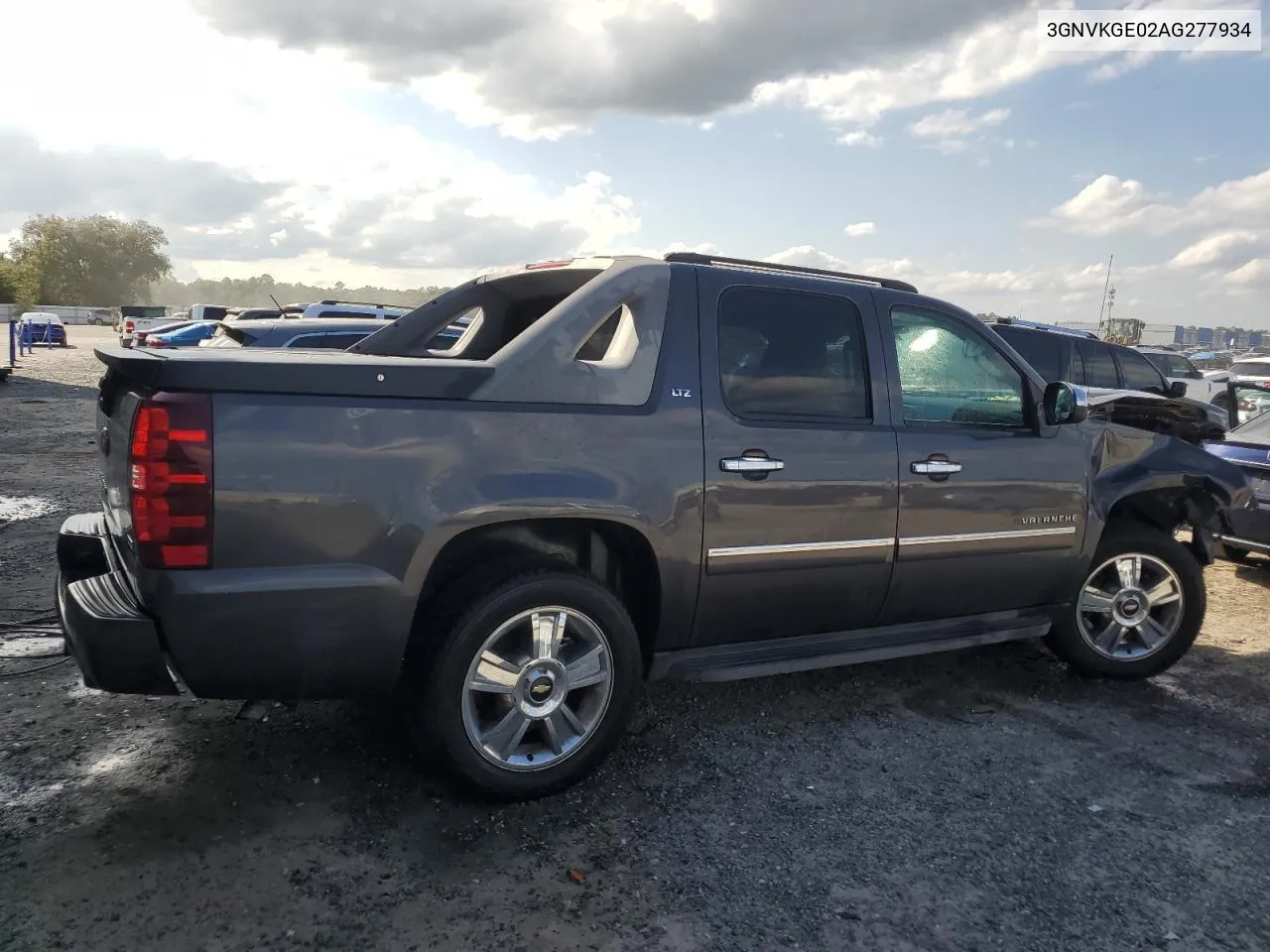 2010 Chevrolet Avalanche Ltz VIN: 3GNVKGE02AG277934 Lot: 72011254