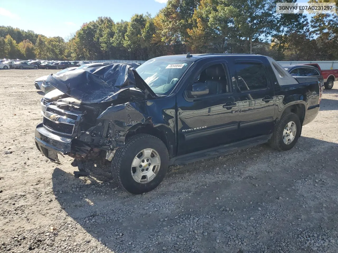 3GNVKFE07AG231297 2010 Chevrolet Avalanche Lt